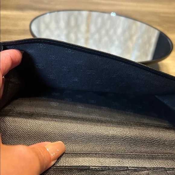 108. CHANEL Black Leather CoCo Button Wallet-COA - Picture 12 of 16